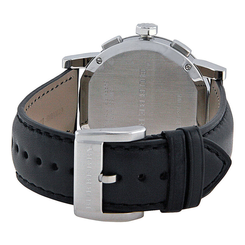 Burberry  Chronograph Black Dial Black Leather Men's Watch BU9356 - Big Daddy Jewelry #3