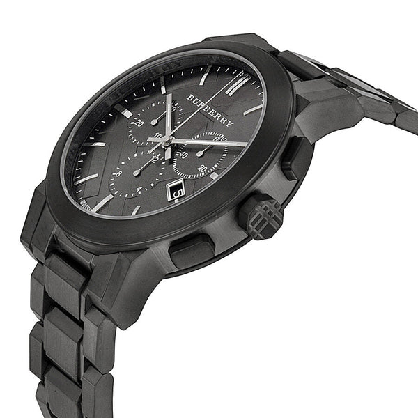 Burberry Chronograph Dark Grey Dial Black Ion-plated Men's Watch BU9354 - Big Daddy Jewelry #2