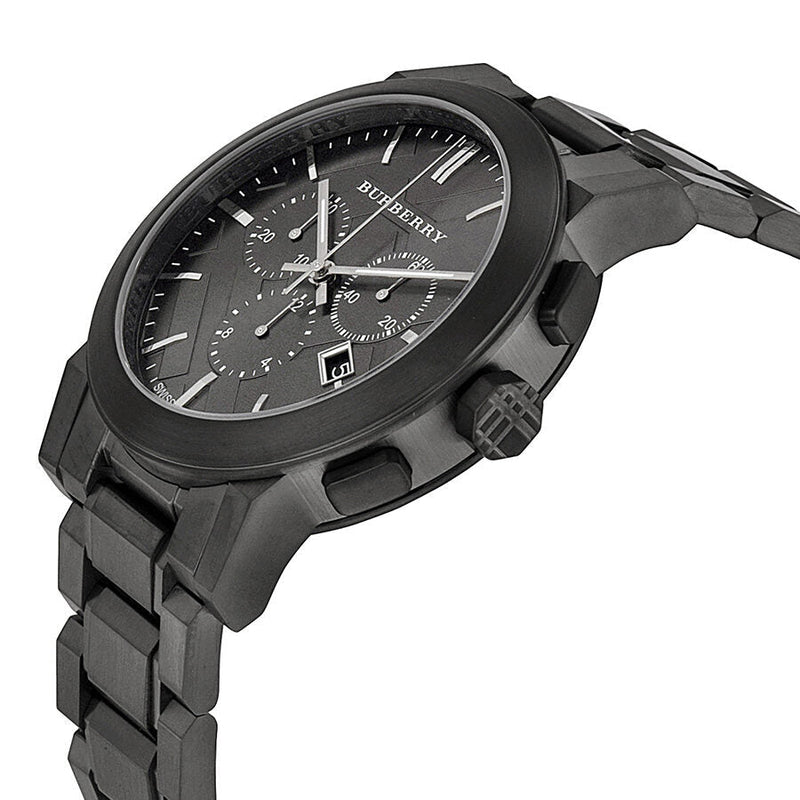 Burberry Chronograph Dark Grey Dial Black Ion-plated Men's Watch BU9354 - Big Daddy Jewelry #2