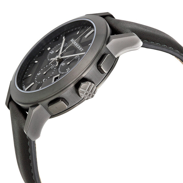 Burberry Chronograph Dark Grey Dial Dark Grey Leather Men's Watch BU9364 - Big Daddy Jewelry #2