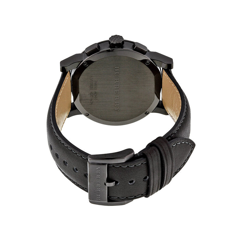 Burberry Chronograph Dark Grey Dial Dark Grey Leather Men's Watch BU9364 - Big Daddy Jewelry #3