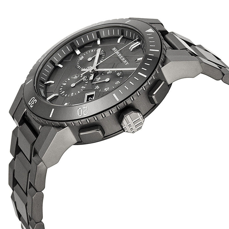 Burberry Chronograph Gunmetal Dial  Grey Ion-plated Stainless Steel Men's Watch BU9381 - Big Daddy Jewelry #2