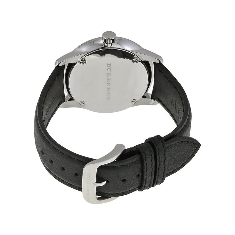Burberry Classic Round Beige Dial Black Leather Men's Watch BU10000 - Big Daddy Jewelry #3