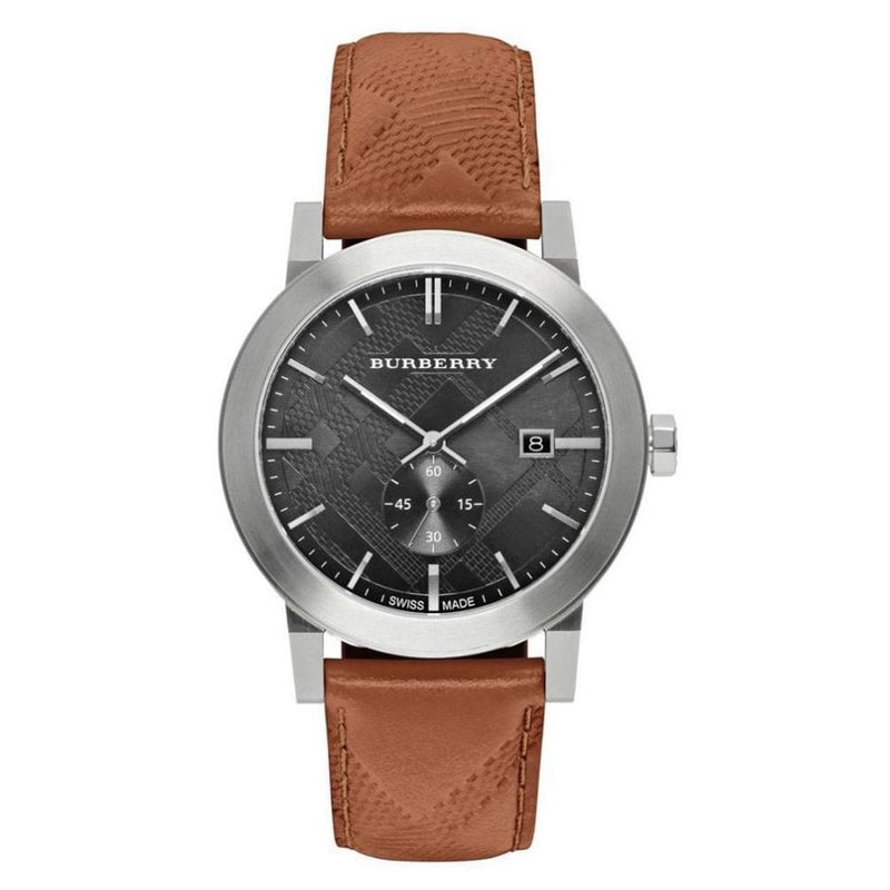 Burberry Men’s Swiss Made Leather Strap Black Dial Men's Watch  BU9905 - Big Daddy Jewelry