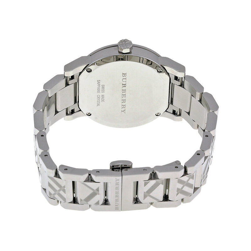 Burberry Silver Check Stamped Dial Stainlkess Steel Ladies Watch BU9144 - Big Daddy Jewelry #3