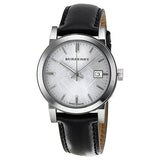 Burberry Silver Dial Black Leather Ladies Watch BU9106 - Big Daddy Jewelry