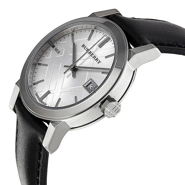 Burberry Silver Dial Black Leather Ladies Watch BU9106 - Big Daddy Jewelry #2