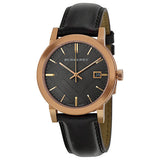 Burberry Taupe Check Pattern DialBrown Leather Strap Men's Watch BU9013 - Big Daddy Jewelry