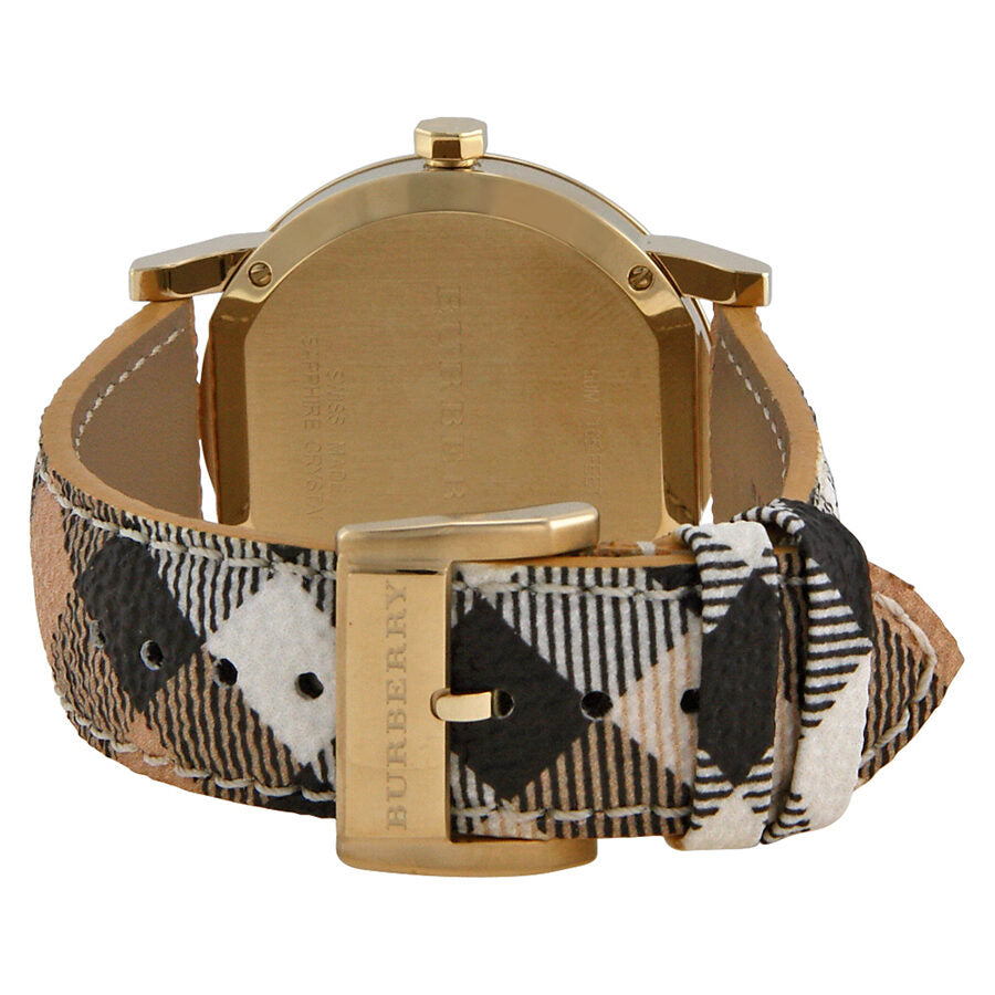 Burberry The City Champagne Dial Haymarket Check Strap Unisex Watch BU9026 - The Watches Men & CO #3