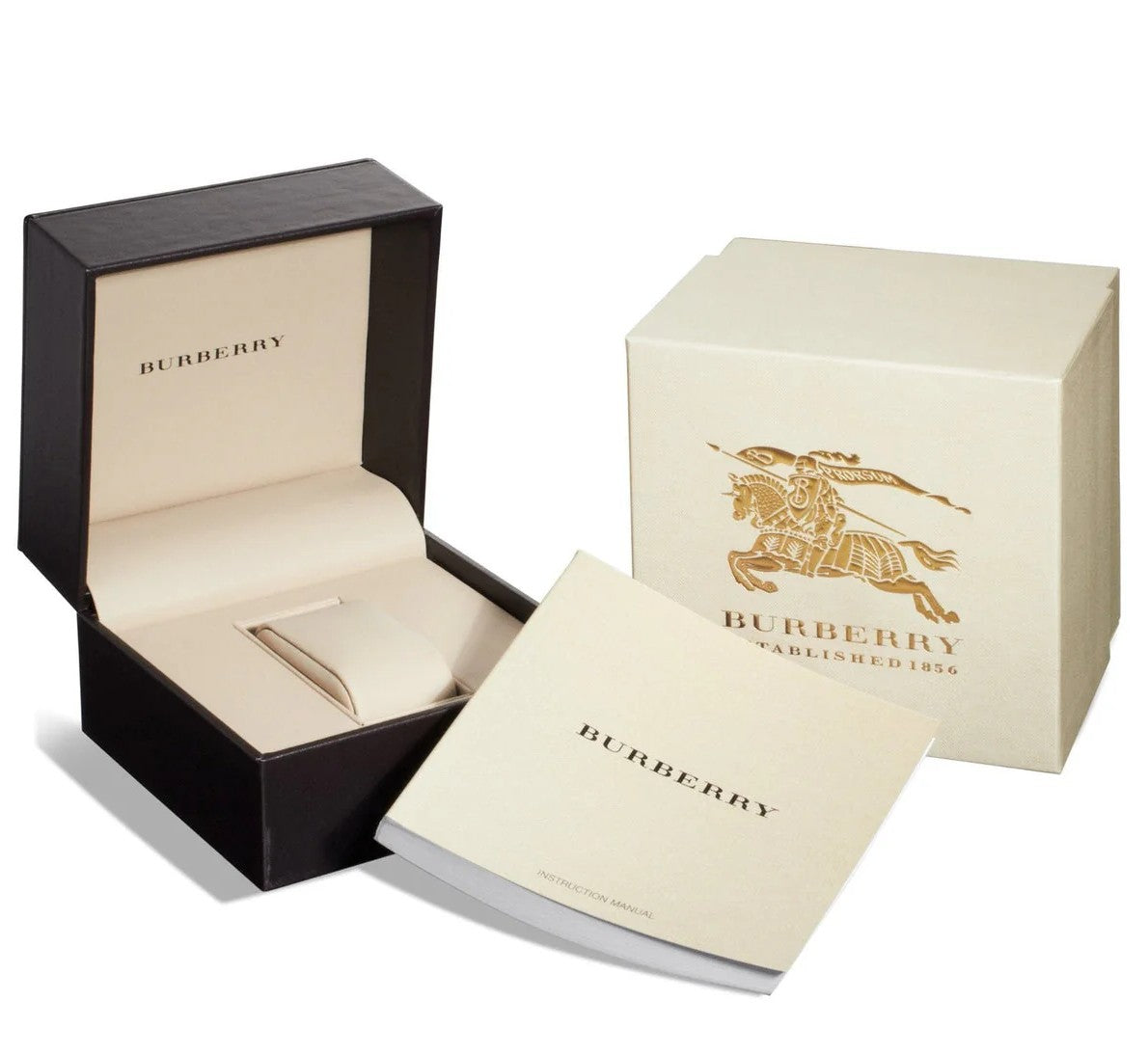 Burberry The City Check Pattern White Dial Rose Gold Stainless Steel BU7874