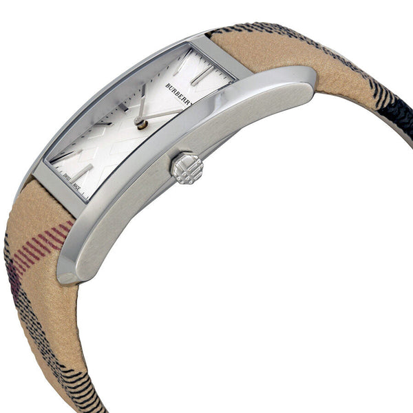 Burberry The Pioneer Silver Check-stamped Dial Haymarket Check Ladies Watch BU9406 - Big Daddy Jewelry #2