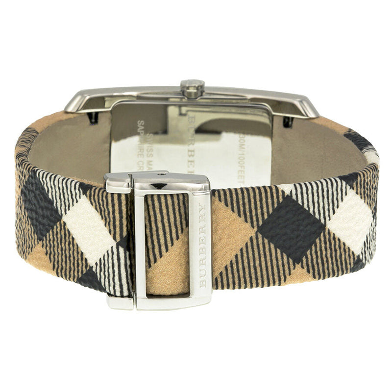 Burberry The Pioneer Silver Check-stamped Dial Haymarket Check Ladies Watch BU9406 - Big Daddy Jewelry #3