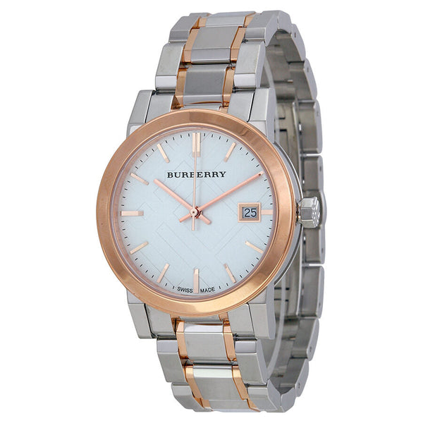Burberry Two Tone Rose Gold Stainless Steel Bracelet Ladies Watch BU9105 - Big Daddy Jewelry
