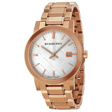 Burberry White Check Pattern Dial Rose Gold-plated Unisex Watch BU9004 - Big Daddy Jewelry