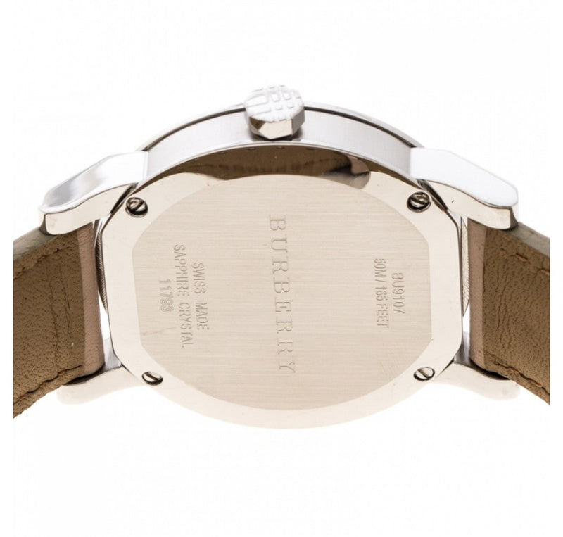 Burberry Women's Large Check Tan Leather Strap Women's Watch BU9107 - Big Daddy Jewelry #2