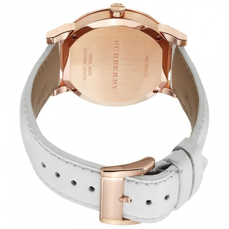 Burberry Unisex Large Check White Leather Unisex Watch BU9012 - Big Daddy Jewelry #3