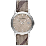 Burberry Brown Dial Brown Chequered Leather Strap Watch For Unisex Unisex Watch  BU9029 - Big Daddy Jewelry