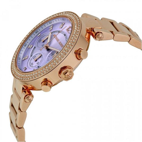 Michael Kors Parker Chronograph Purple Dial Rose Ladies Watch MK6169 - Big Daddy Jewelry #2