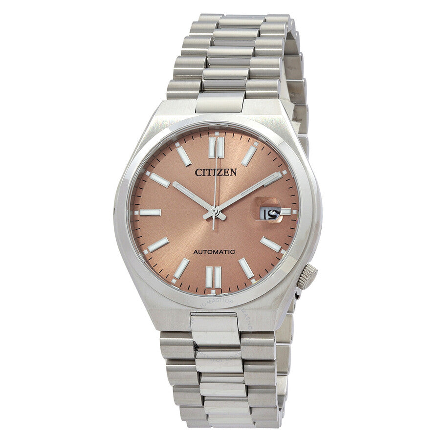 Citizen Tsuyosa Automatic 40mm watch with warm sand dial and stainless steel bracelet