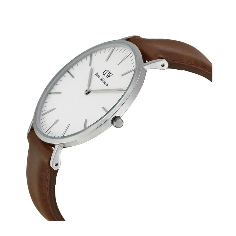 Daniel Wellington White Classic Bristol 40mm Men's Silver Watch DW00100023 - Big Daddy Jewelry