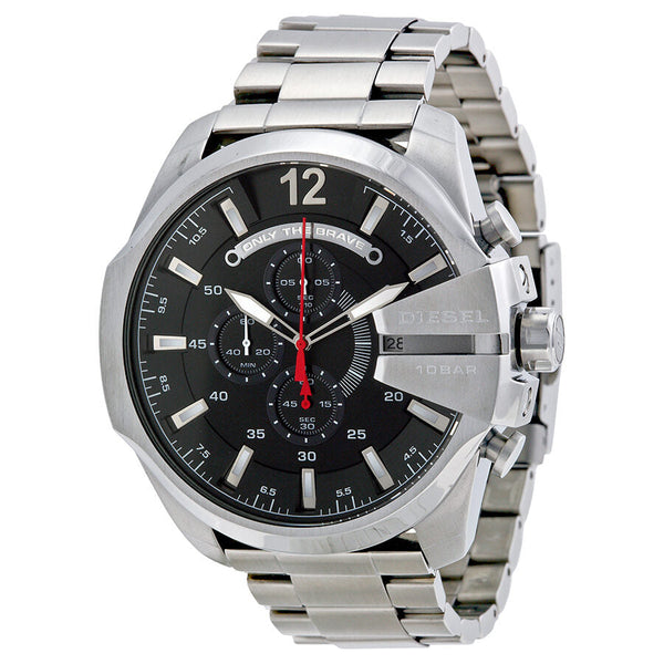 Diesel Chief Chronograph Black Dial Stainless Steel Men's Watch #DZ4308 - Big Daddy Jewelry