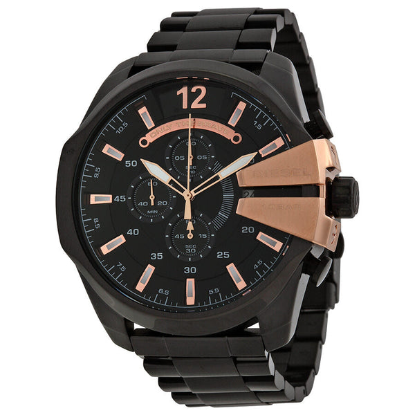 Diesel Chief Chronograph Black Dial Stainless Steel Men's Watch #DZ4309 - Big Daddy Jewelry