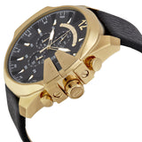 Diesel Mega Chief Black Dial Black Leather Men's Watch #DZ4344 - Big Daddy Jewelry #2