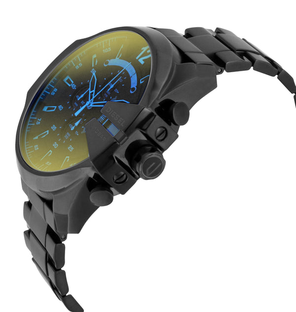 Diesel Mega Chief Black Ion-plated Stainless Steel Men's Watch #DZ4318 - Big Daddy Jewelry #2