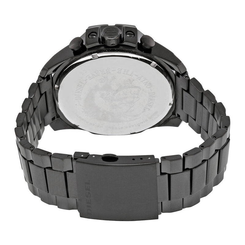 Diesel Mega Chief Black Ion-plated Stainless Steel Men's Watch #DZ4318 - Big Daddy Jewelry #3