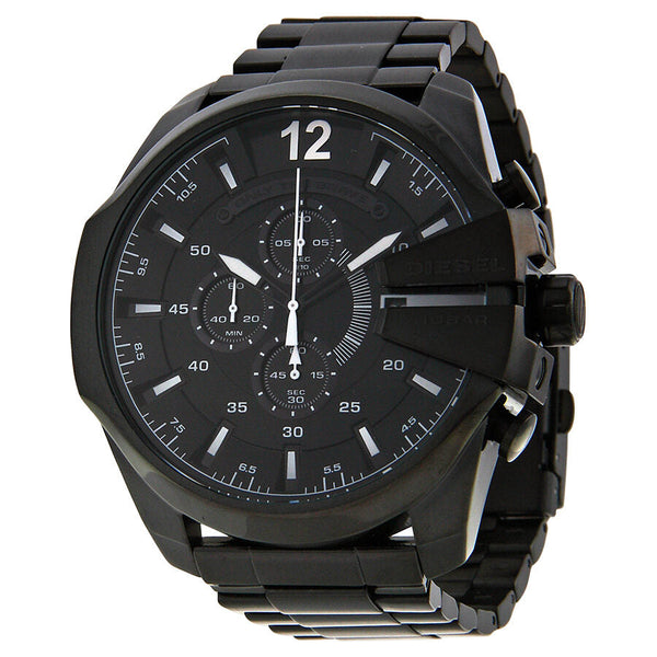 Diesel Mega Chief Chronograph Black Dial Men's Watch #DZ4283 - Big Daddy Jewelry