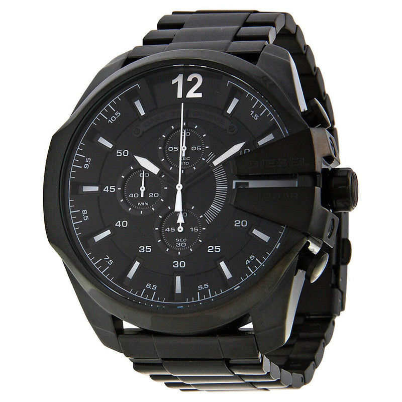 Diesel Mega Chief Chronograph Black Dial Men's Watch #DZ4283 - Big Daddy Jewelry
