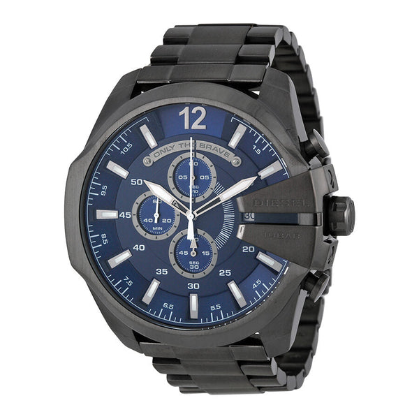 Diesel  Mega Chief Chronograph Blue Dial Men's Watch #DZ4329 - Big Daddy Jewelry
