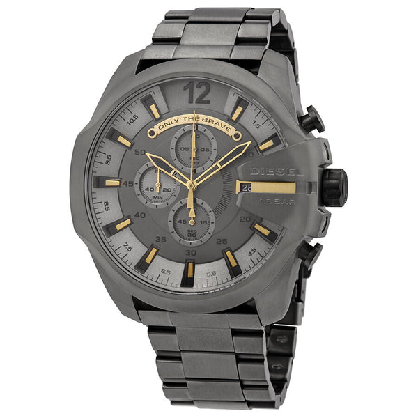 Diesel Mega Chief Chronograph Grey Dial Men's Watch DZ4466 - Big Daddy Jewelry