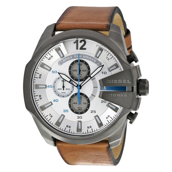 Diesel Mega Chief Chronograph White Dial Men's Watch #DZ4280 - Big Daddy Jewelry