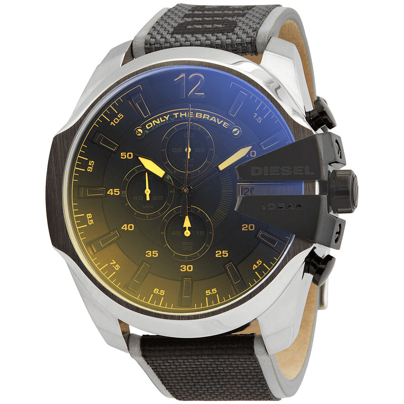 Diesel Mega Chief Quartz Black Iridescent  Dial Men's Watch #DZ4523 - Big Daddy Jewelry