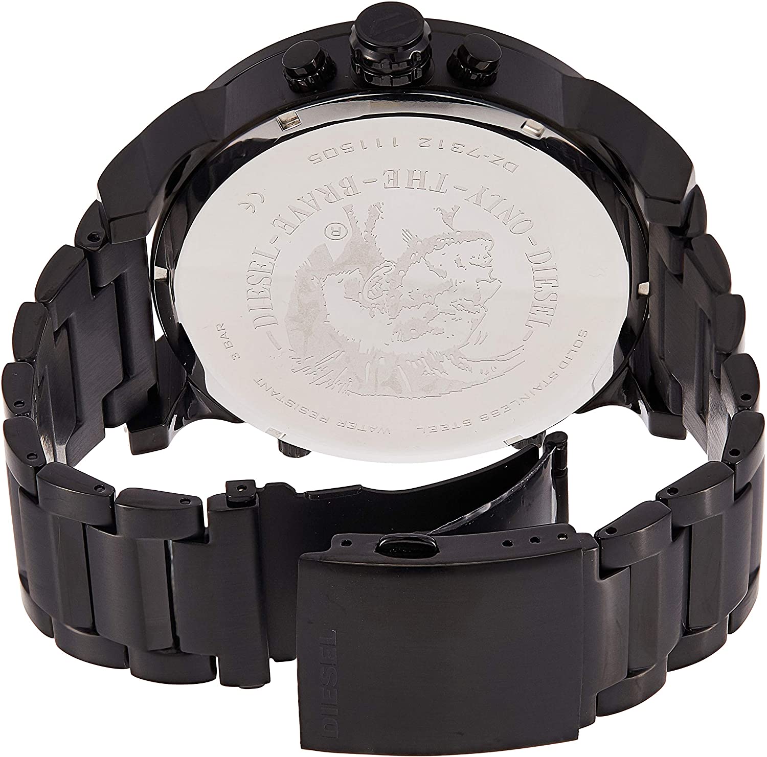 Diesel Mr daddy Chronograph GMT Men's Black Roes Gold Watch DZ7312