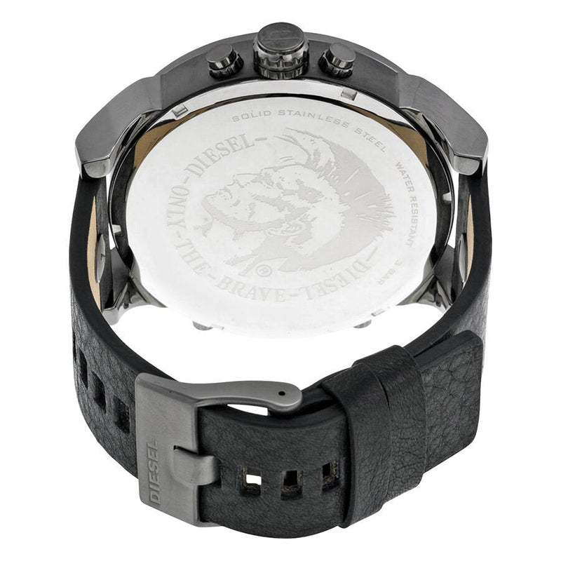 Diesel Mr. Daddy 2.0 Black Dial Black Leather Men's Watch #DZ7348 - Big Daddy Jewelry #3