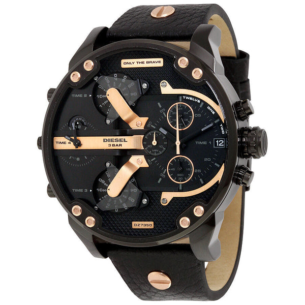 Diesel Mr. Daddy 2.0 Chronograph Black Dial Men's Watch #DZ7350 - Big Daddy Jewelry