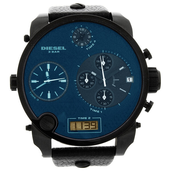 Diesel SBA Chronograph Blue/Black Dial Analog Digital Men's Watch #DZ7127 - Big Daddy Jewelry #5