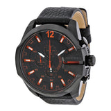 Diesel Chronograph Black Dial Black Leather Men's Watch #DZ4291 - Big Daddy Jewelry