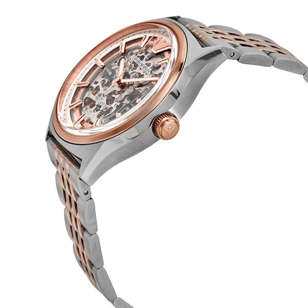 Emporio Armani Automatic Skeleton Dial Two-tone Men's Watch AR60002 - Big Daddy Jewelry #2