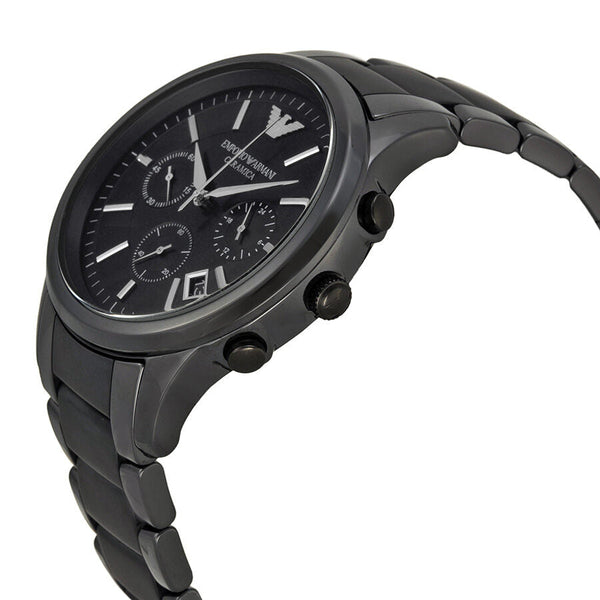 Emporio Armani Ceramica Chronograph Black Dial Men's Watch AR1452 - Big Daddy Jewelry #2