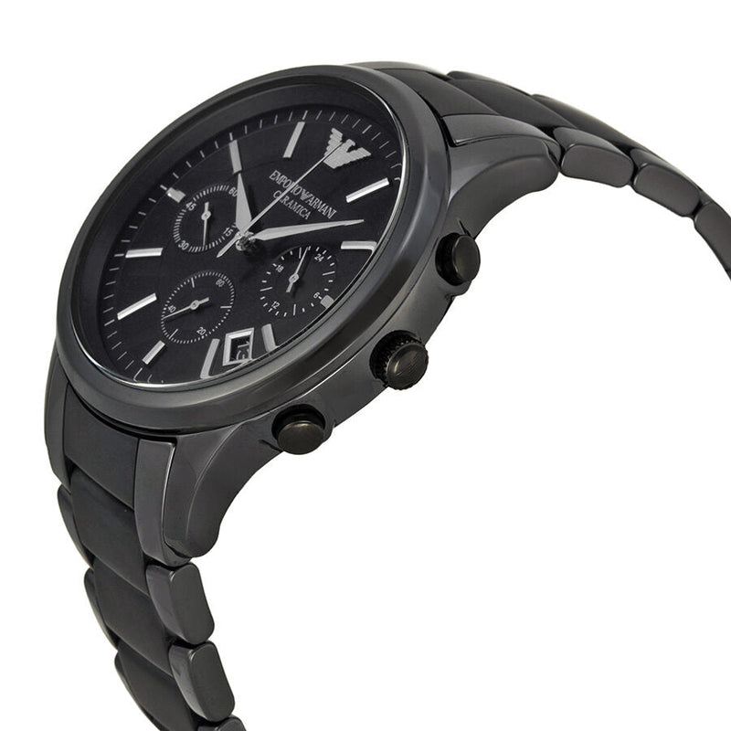 Emporio Armani Ceramica Chronograph Black Dial Men's Watch AR1452 - Big Daddy Jewelry #2