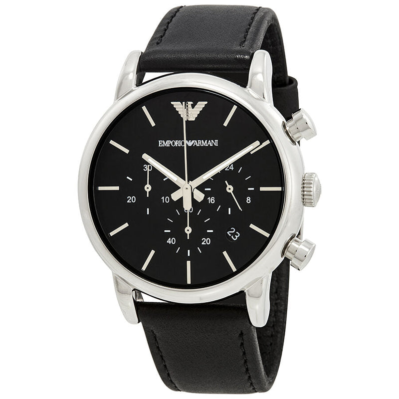 Emporio Armani Classic Chronograph Black Dial Men's Watch #AR1733 - Big Daddy Jewelry