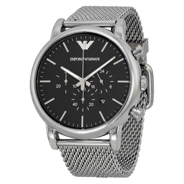 Emporio Armani Classic Chronograph Black Dial Men's Watch #AR1808 - Big Daddy Jewelry
