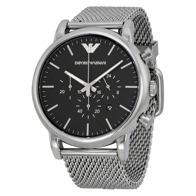 Emporio Armani Classic Chronograph Black Dial Men's Watch #AR1808 - Big Daddy Jewelry