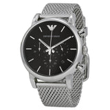 Emporio Armani Classic Chronograph Black Dial Steel Men's Watch #AR1811 - Big Daddy Jewelry