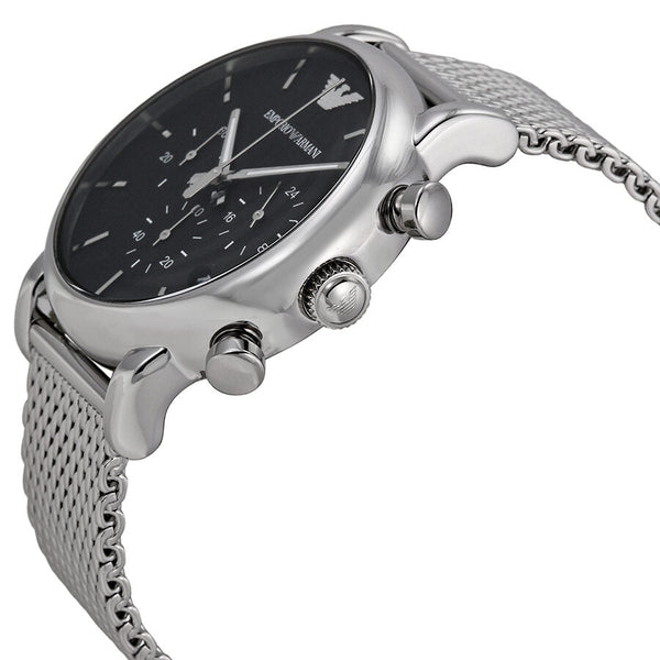 Emporio Armani Classic Chronograph Black Dial Steel Men's Watch #AR1811 - Big Daddy Jewelry #2