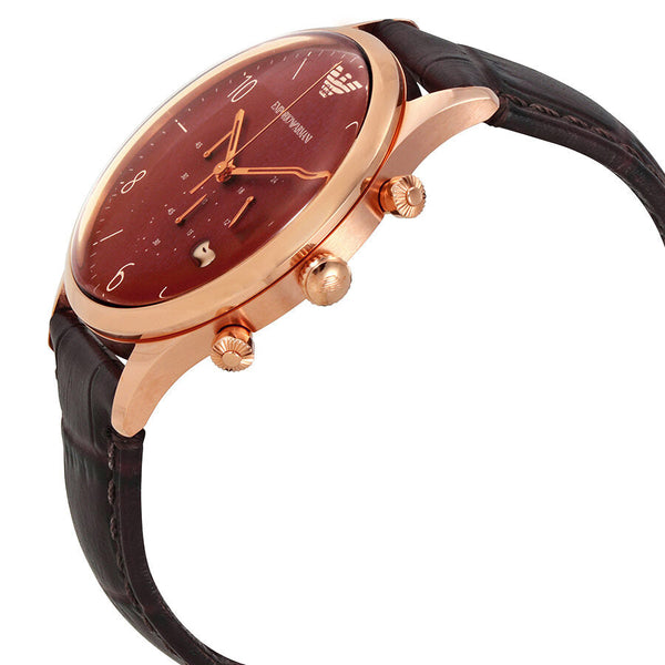 Emporio Armani Classic Chronograph Burgundy Dial Men's Watch AR1890 - Big Daddy Jewelry #2