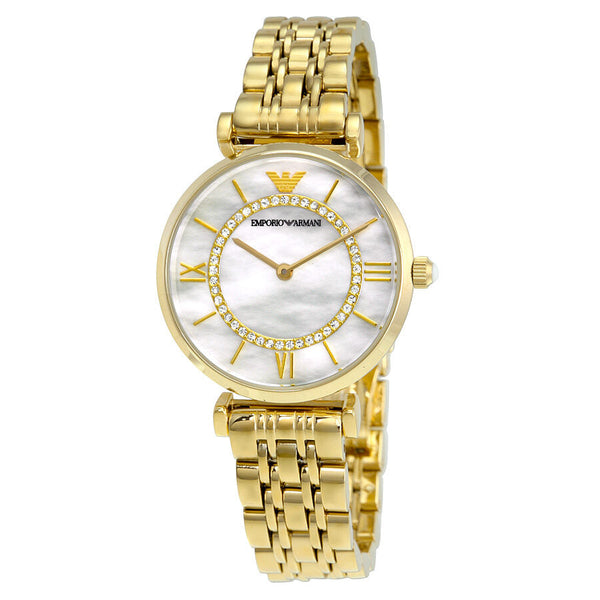 Emporio Armani Classic Mother of Pearl Dial Ladies Watch #AR1907 - Big Daddy Jewelry